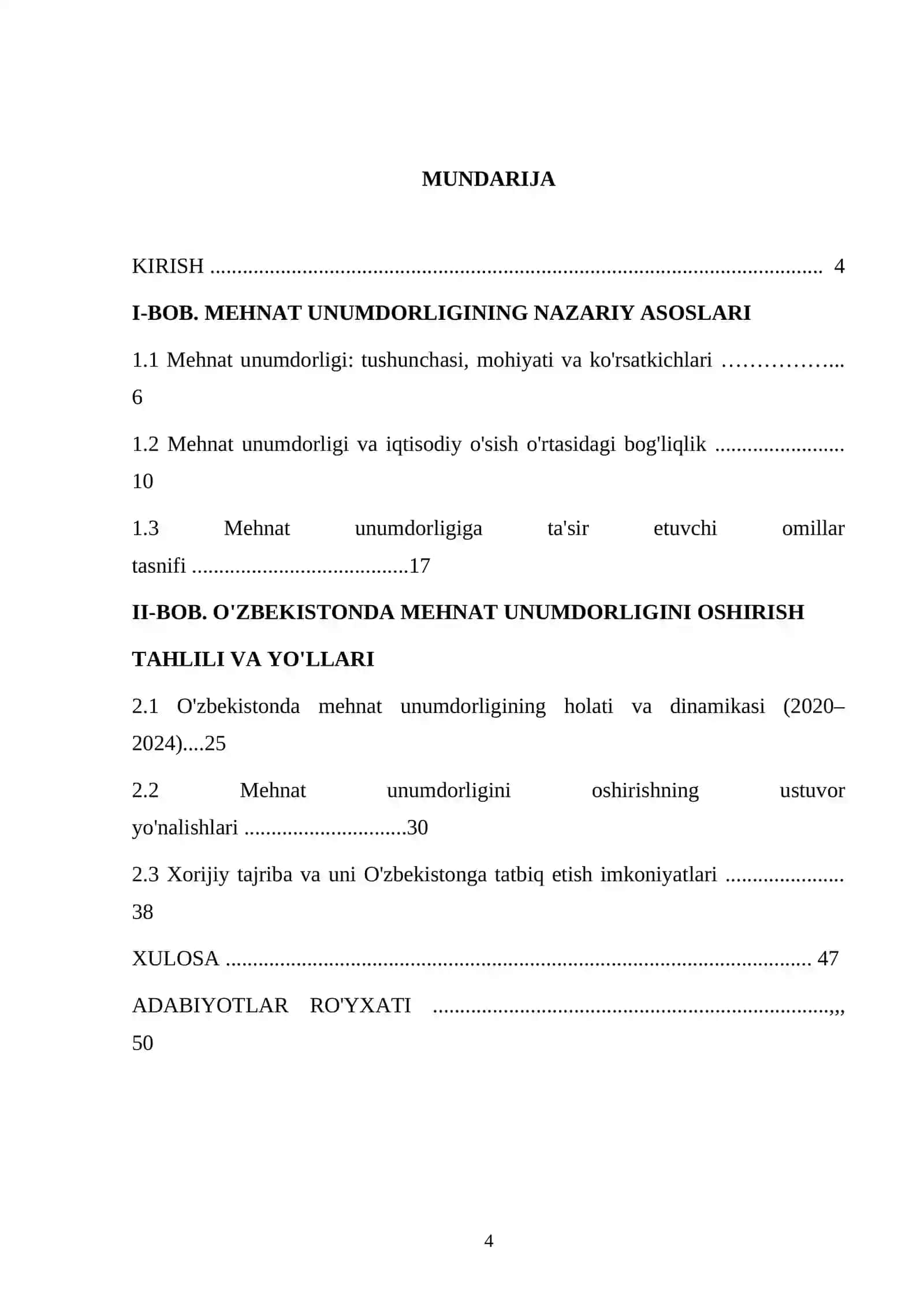 mehnat unumdorligi 4