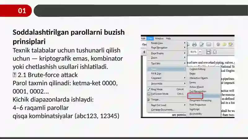 PDF fayllariga qo'yilgan sodda parollarni buzish 4