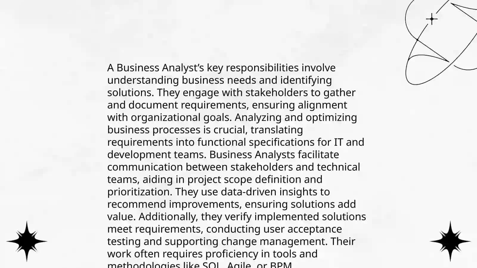 The role of the business analyst 4