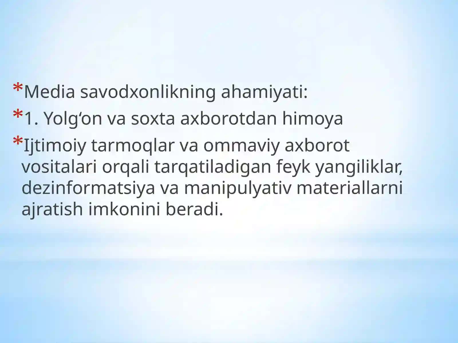 Chegarasiz axborot almashinuvi sharoitida media savodxonlikning ahamiyati 4