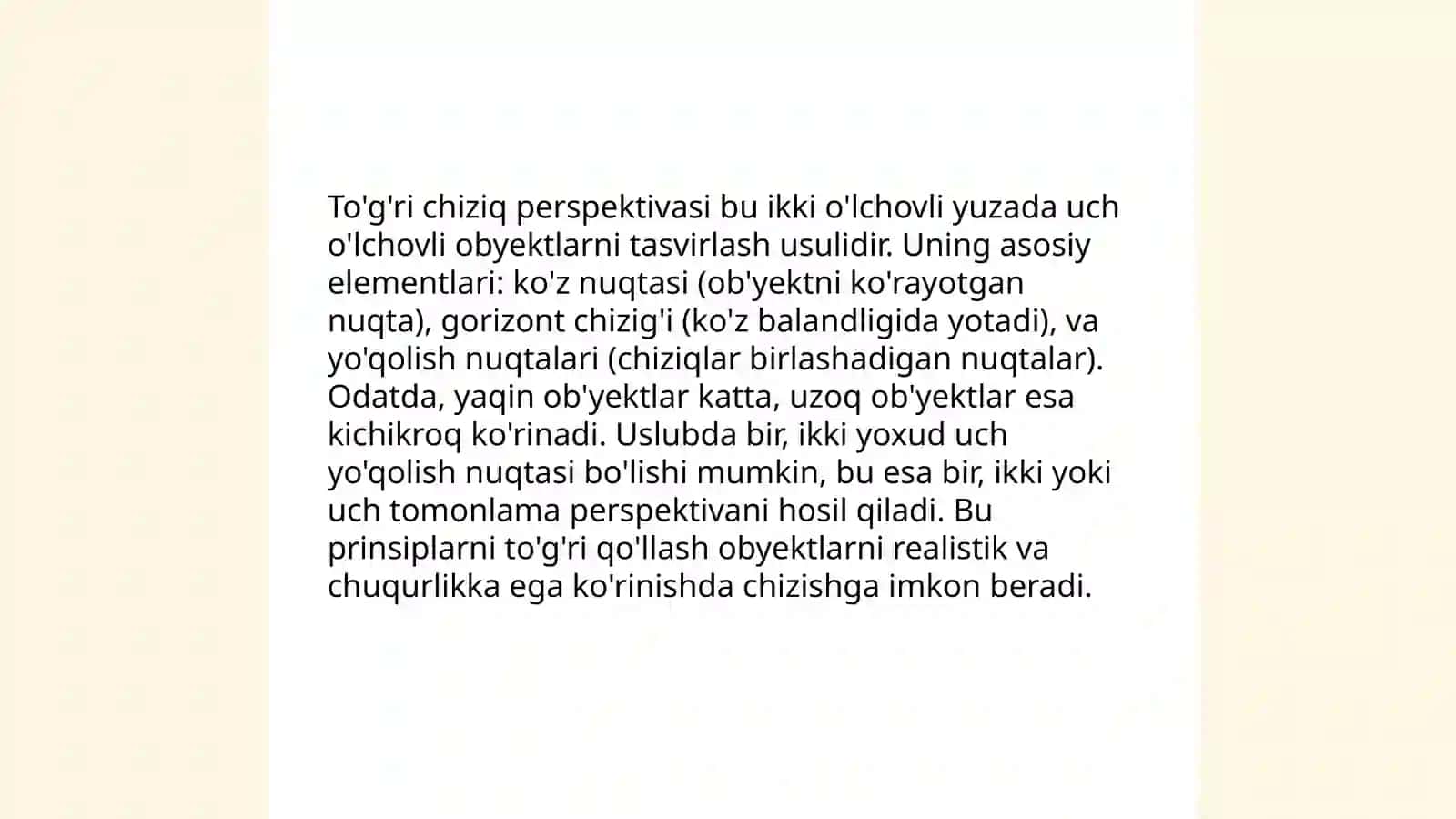 To’g’ri chiziq perspektivasi 4
