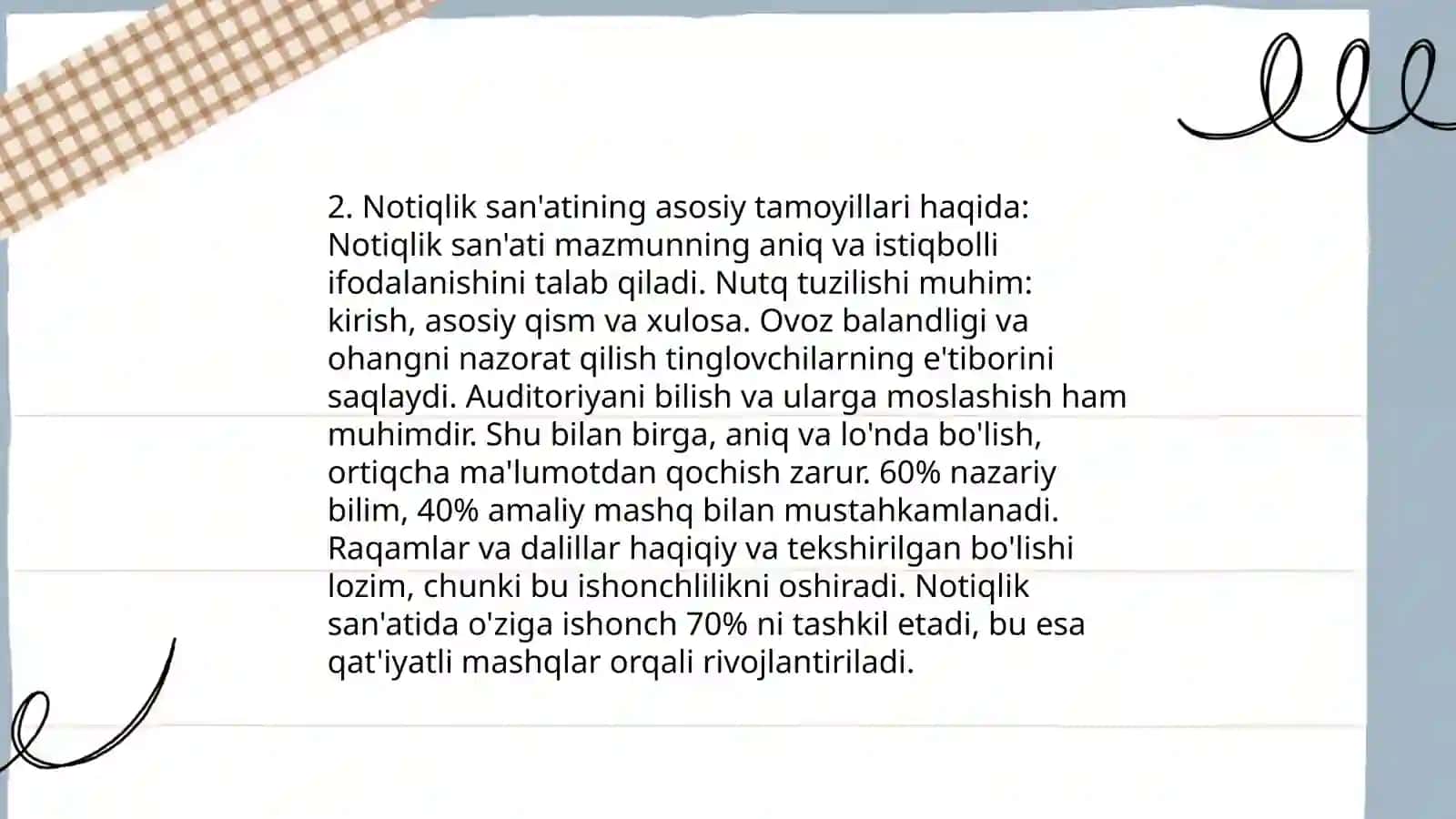 Notiqlik san'ati,uning yo'nalishlari va tasnifi 4