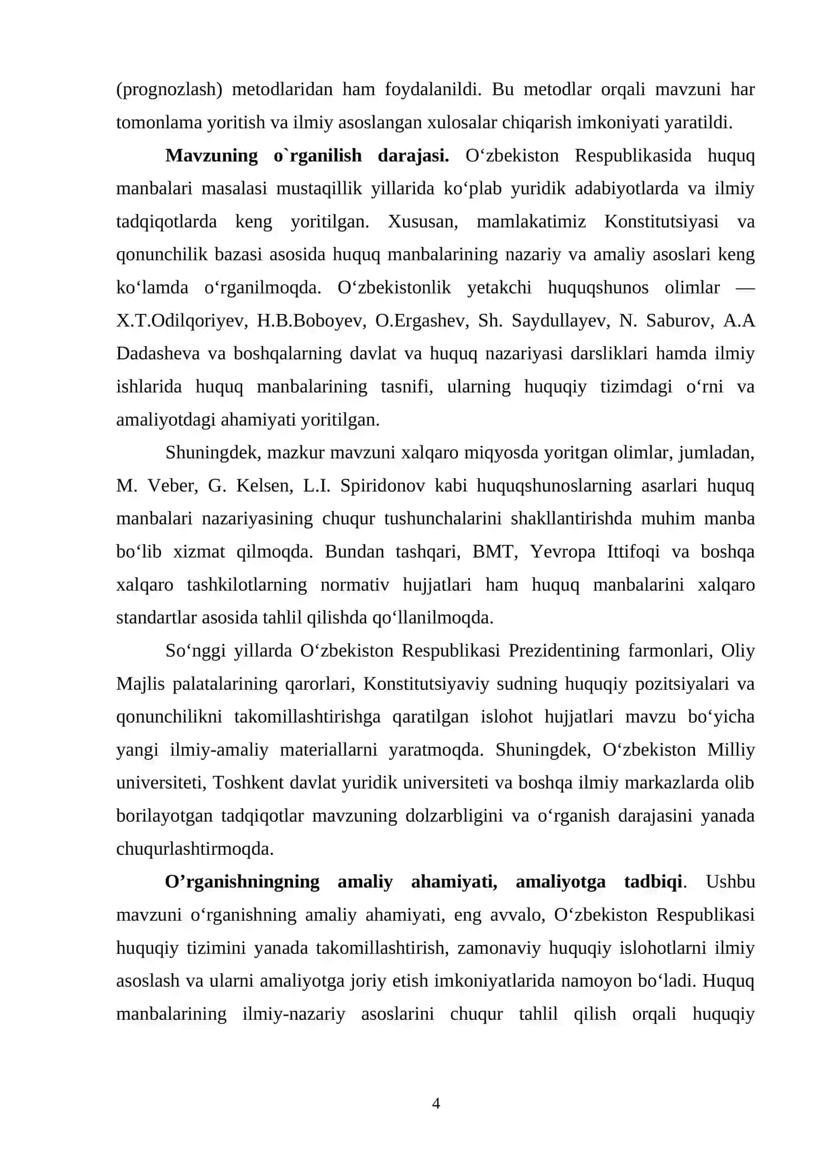O’zbekiston respublikasida huquqning asosiy manbalari 4