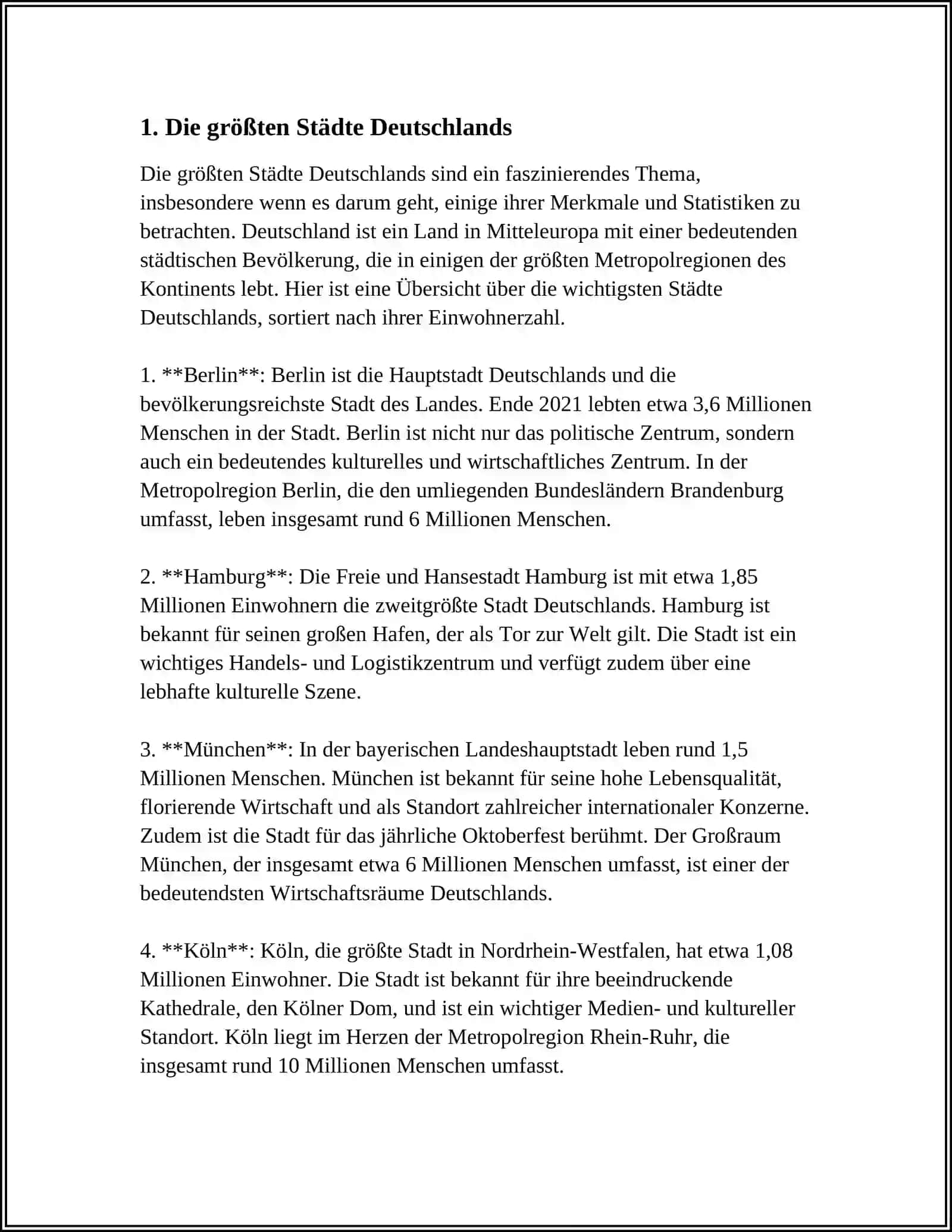 DIE GRÖSSTEN STÄDTE DEUTSCHLANDS 4