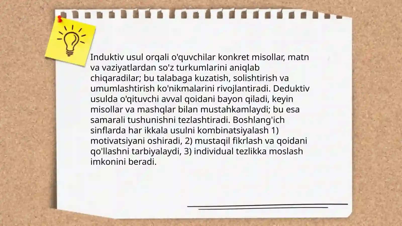 Boshlang'ich sinflarda so'z turkumlarini o'rganishda metod va usullar 4