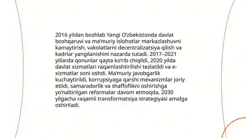 Yangi ozbekistonda amalga oshirilayotgan yangi ozgarishlar 4