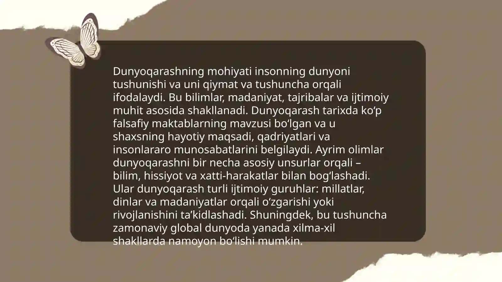Dunyoqarashning mohiyati, tuzilishi va asosiy funksiyalari 4