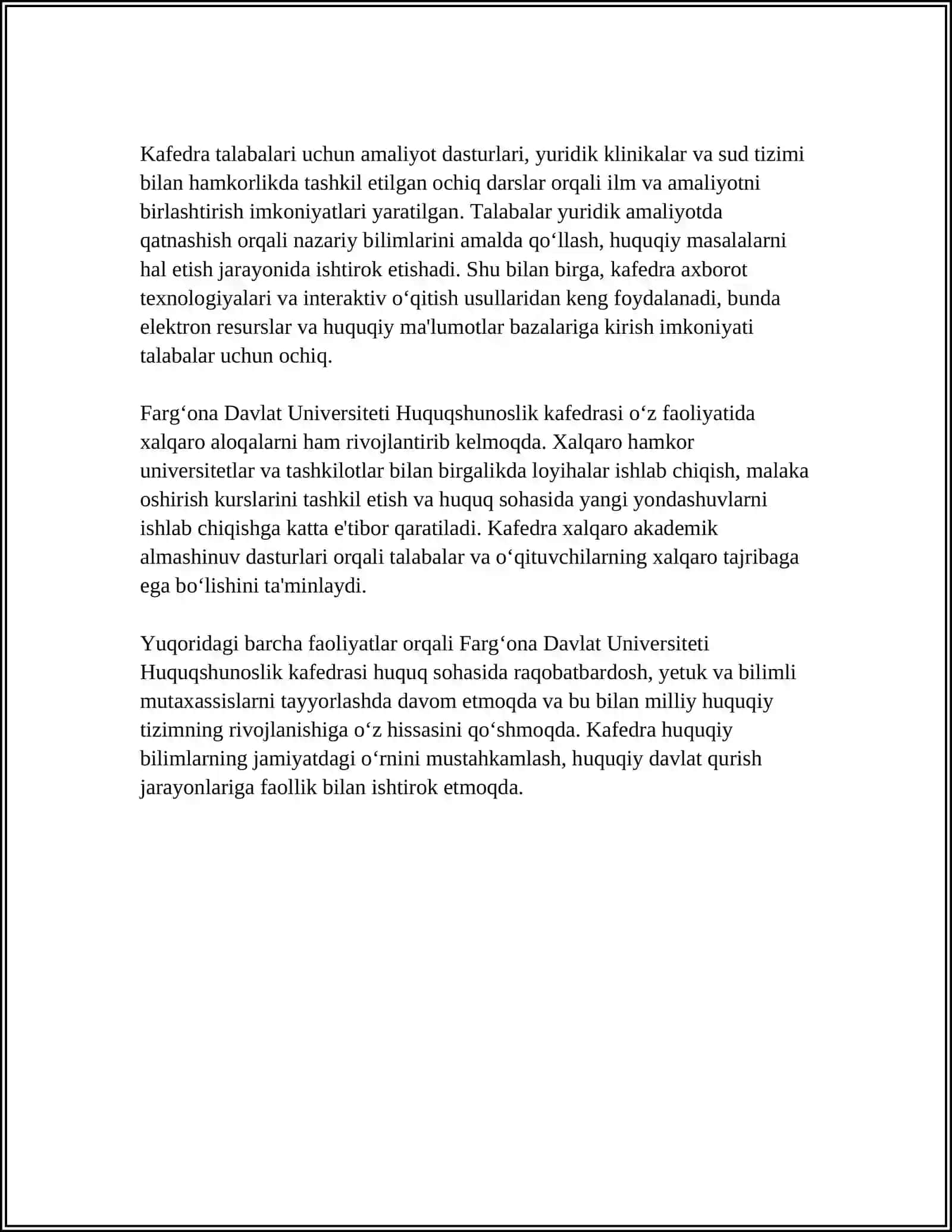FARG‘ONA DAVLAT UNIVERSITETI HUQUQSHUNOSLIK KAFEDRASU 4