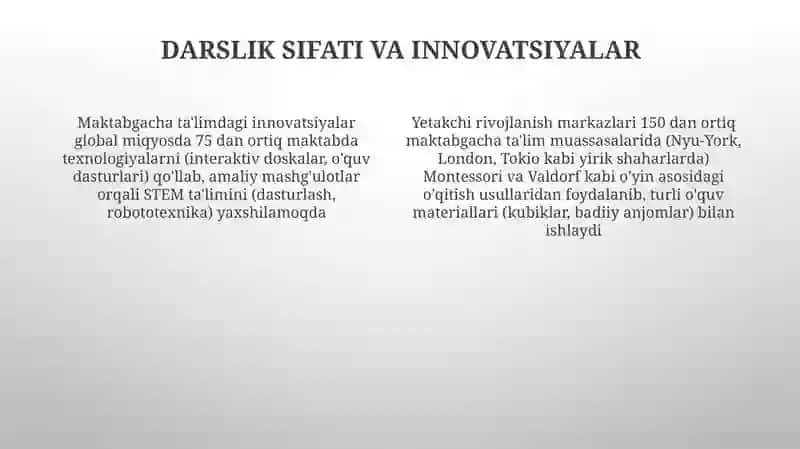 Maktabgacha talim tashkilotida rivojlantiruvchi markazlarda rahbarlik qilish 4