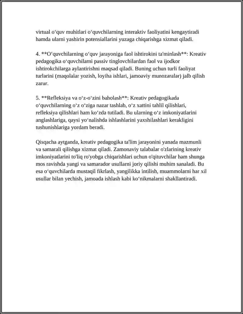 KREATIV PEDAGOGIKANING TARIXIY RIVOJLANISHI 4