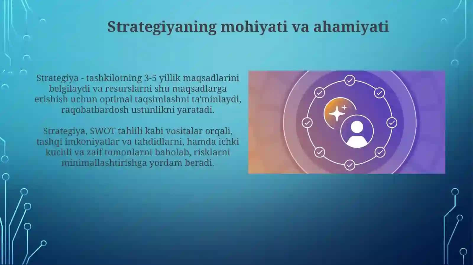 Strategiyaning ahamiyati va afzallik mezonlari 4