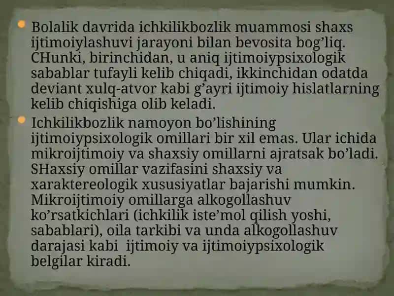 Spirtli ichimliklar isteʼmol qiladigan oʻsmirlar bilan ijtimoiy-pedagogik faoliyat yuritish 4