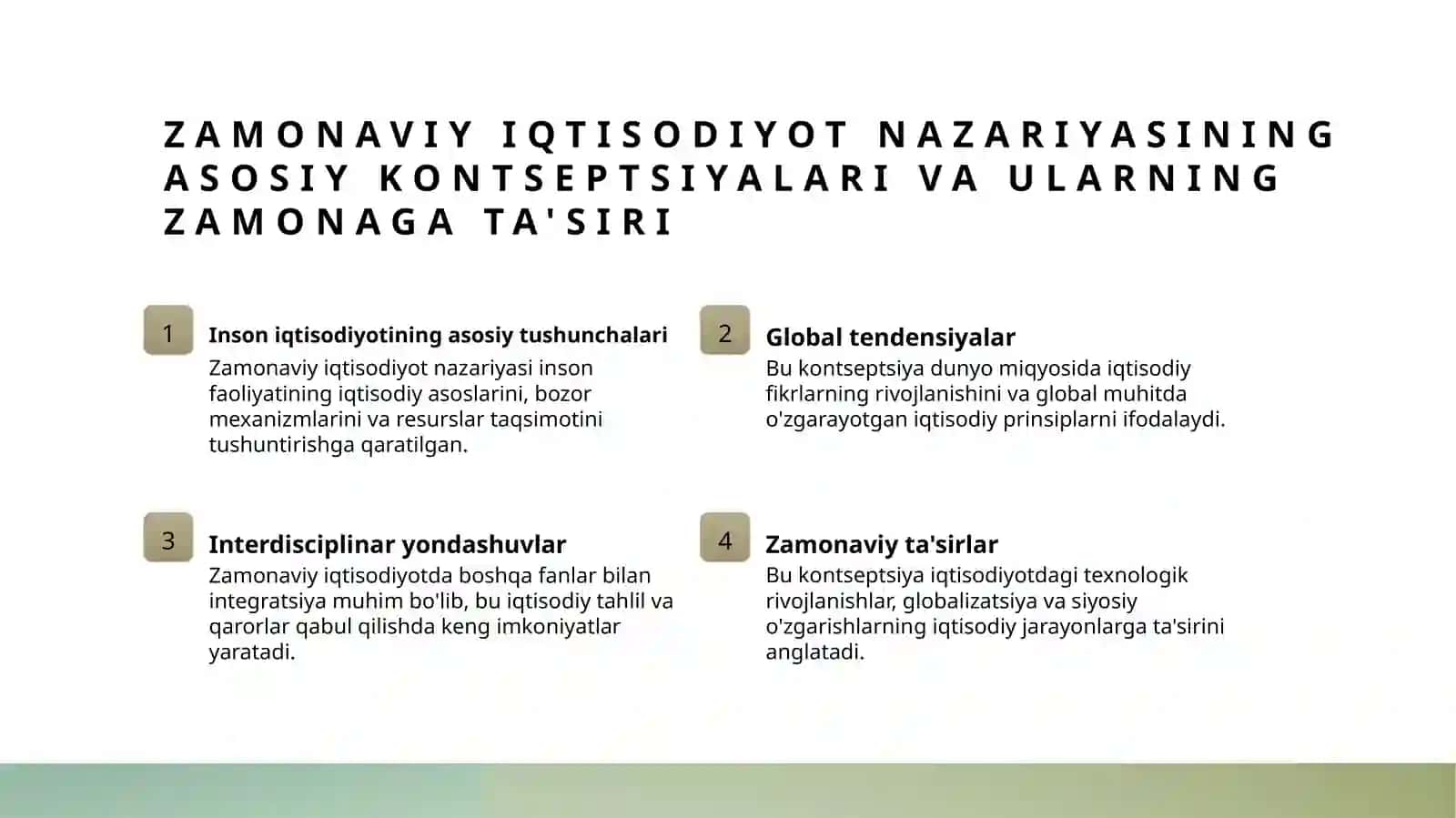 Zamonaviy iqtisodiyot nazariyasi 4