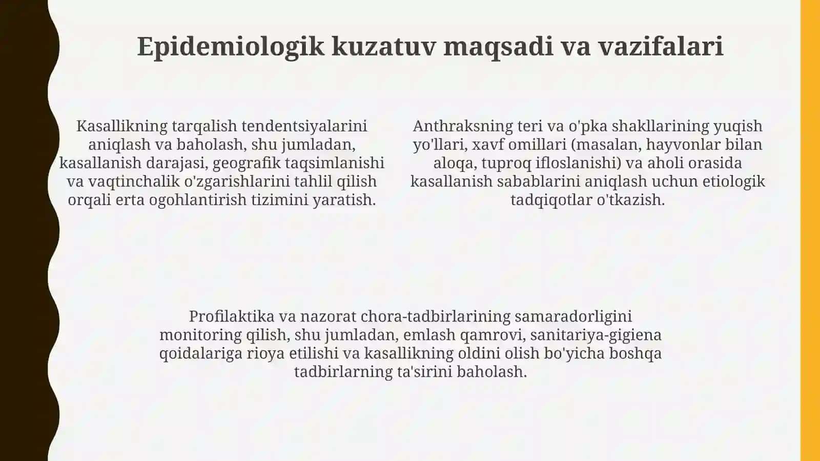 Kasallikning epidemiologik nazorati: Maqsad va vazifalar 4
