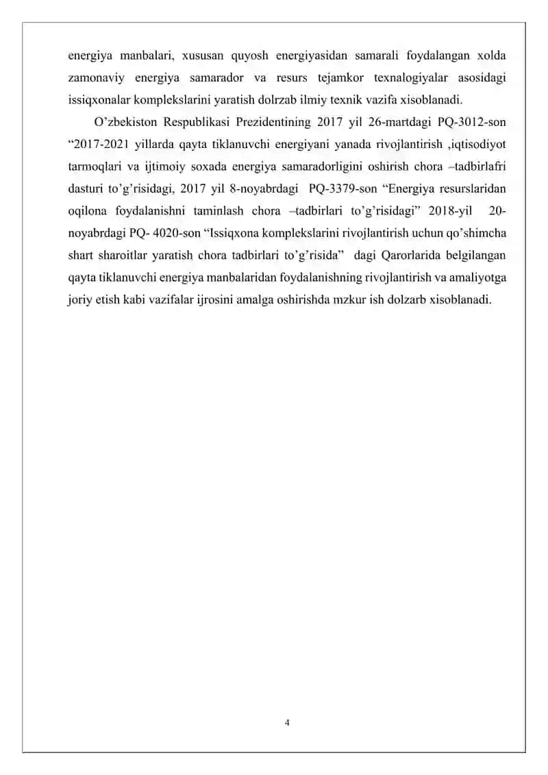Quyosh issiqxonalarada issiqlik akkumulyatorlardan samarali foydalanish 4