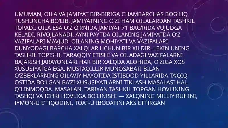 Zamonaviy oila rivojining o‘ziga xos xususiyatlari 4