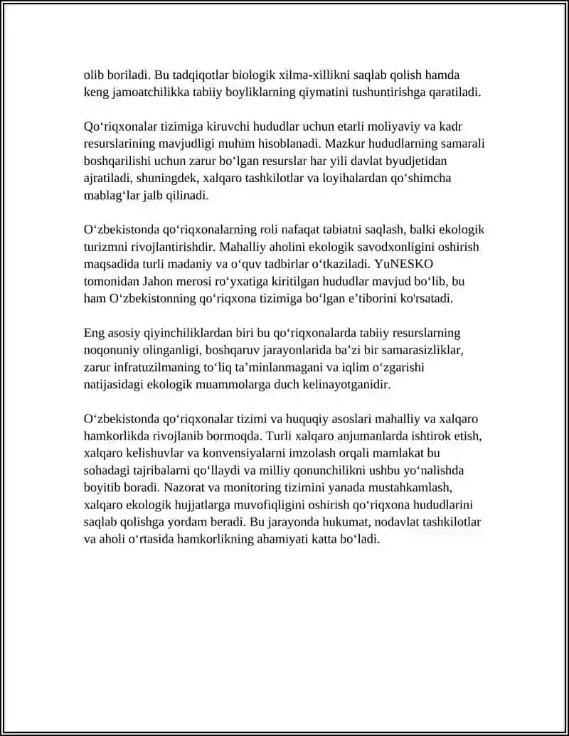 OʻZBEKISTON RESPUBLIKASINING QOʻRIQXONALARI 4
