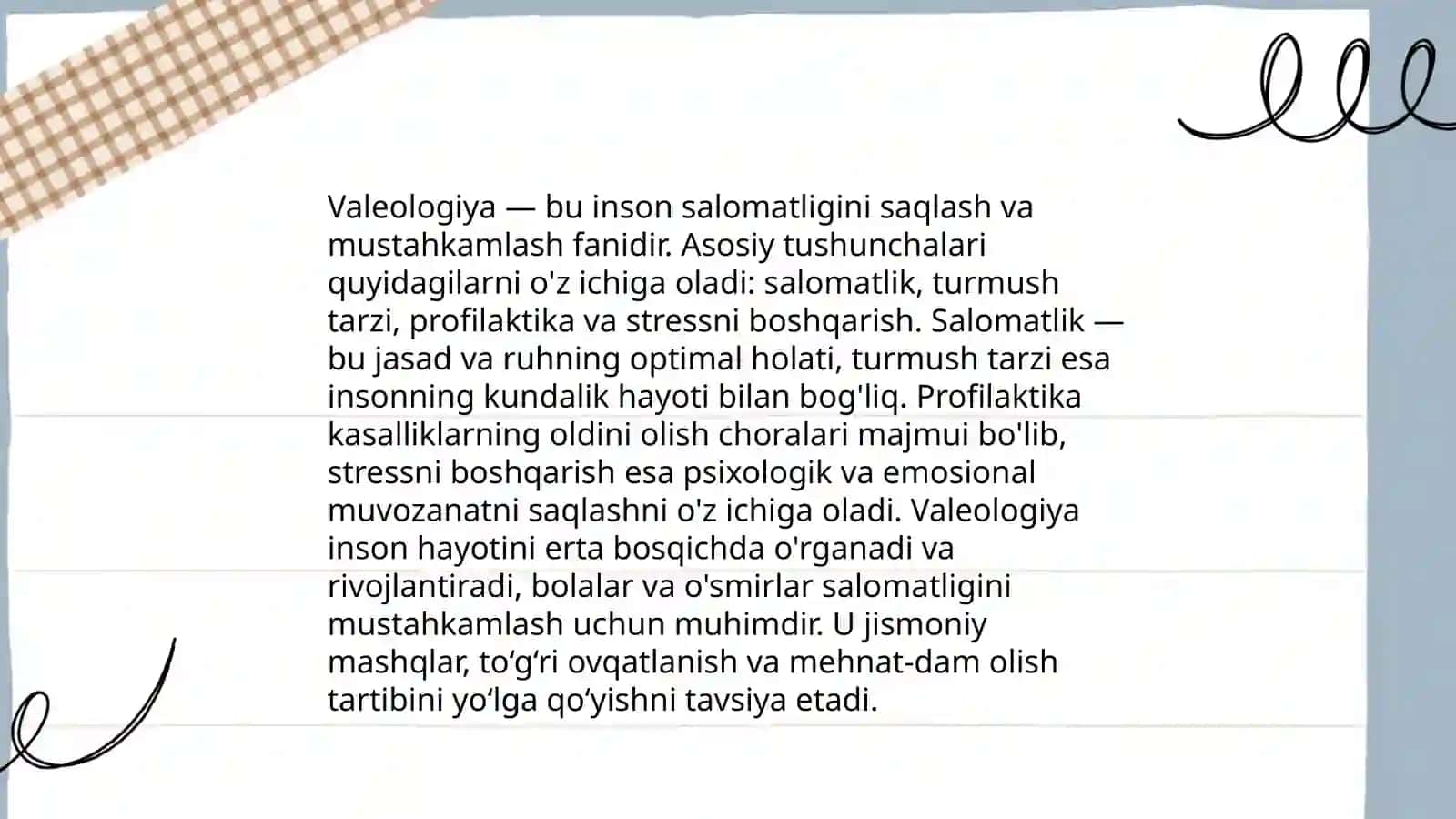 Valeologiyaning qisqacha tarixi 4