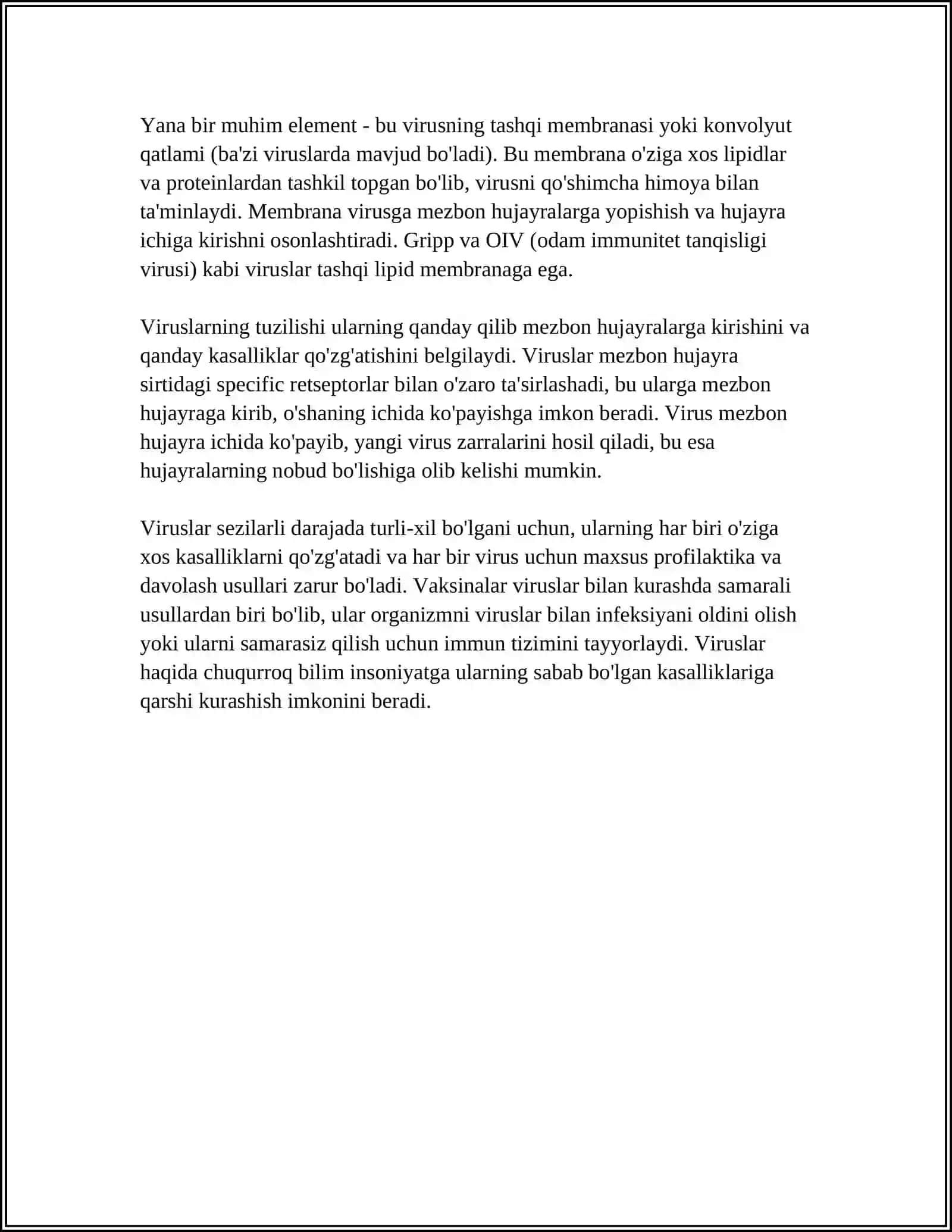 VIRUSLAR MORFOLOGIYASI, STRUKTURASI VA KLASSIFIKATSIYASI 4