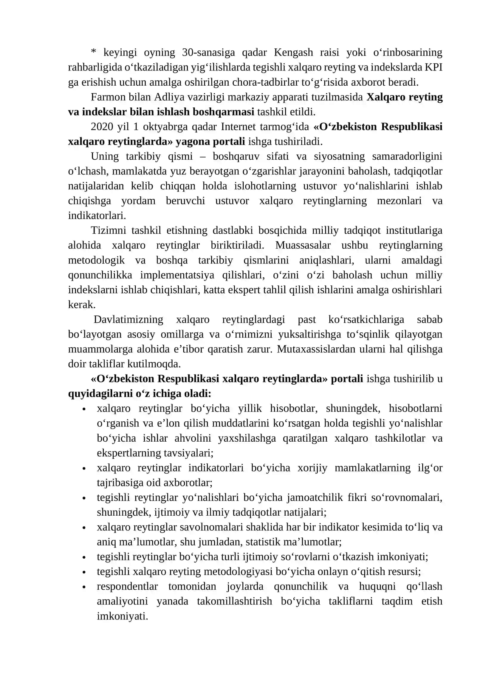 Oʻzbekiston Respublikasi xalqaro reyting va indekslari 4