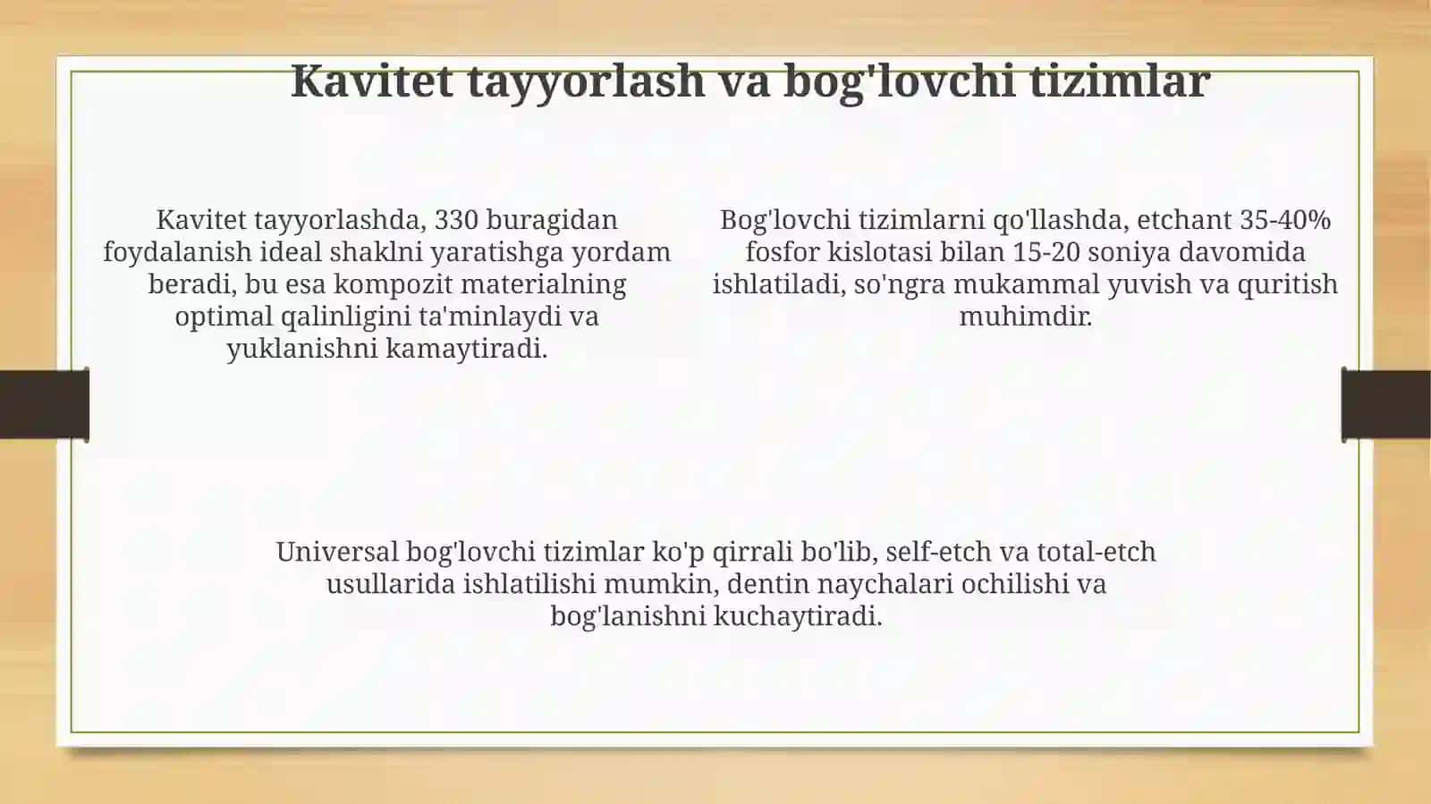 Kompozit plomba ashyolari bilan ishlashning amaliy jihatlari 4