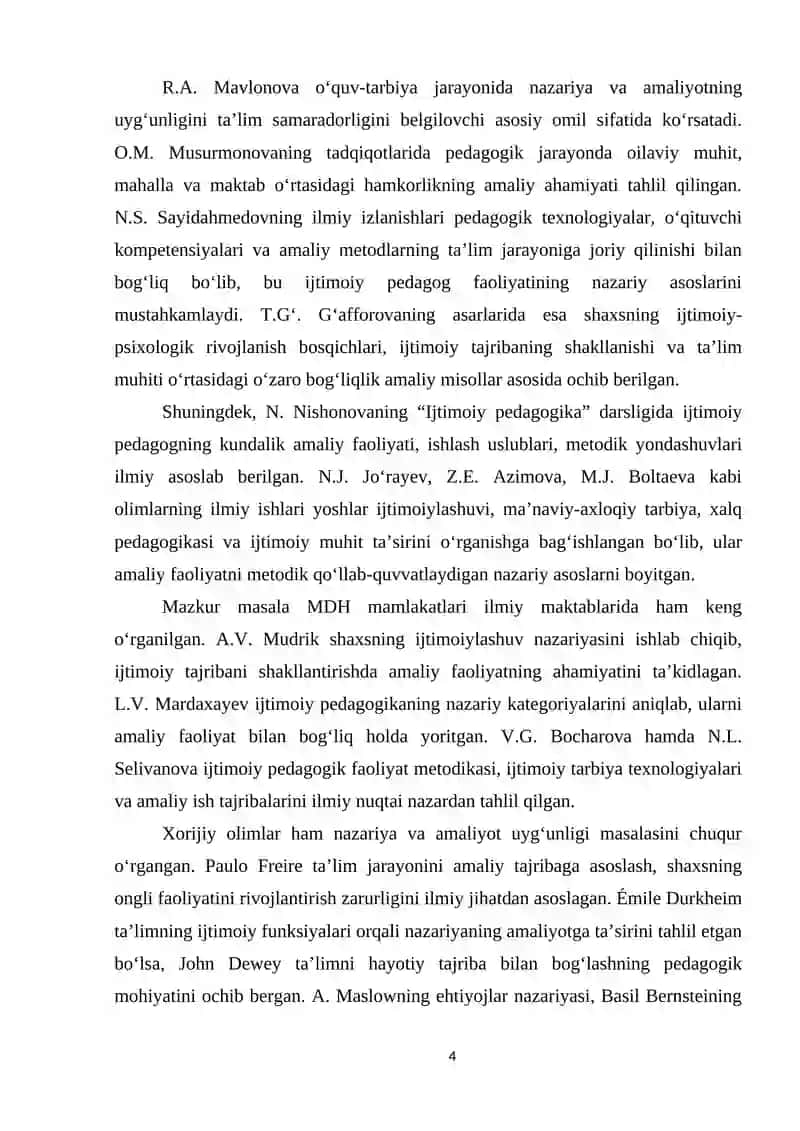 Ijtimoiy pedagogika fan va amaliy faoliyat sohasi sifatida nazariya va tajriba uyg’unligi 4