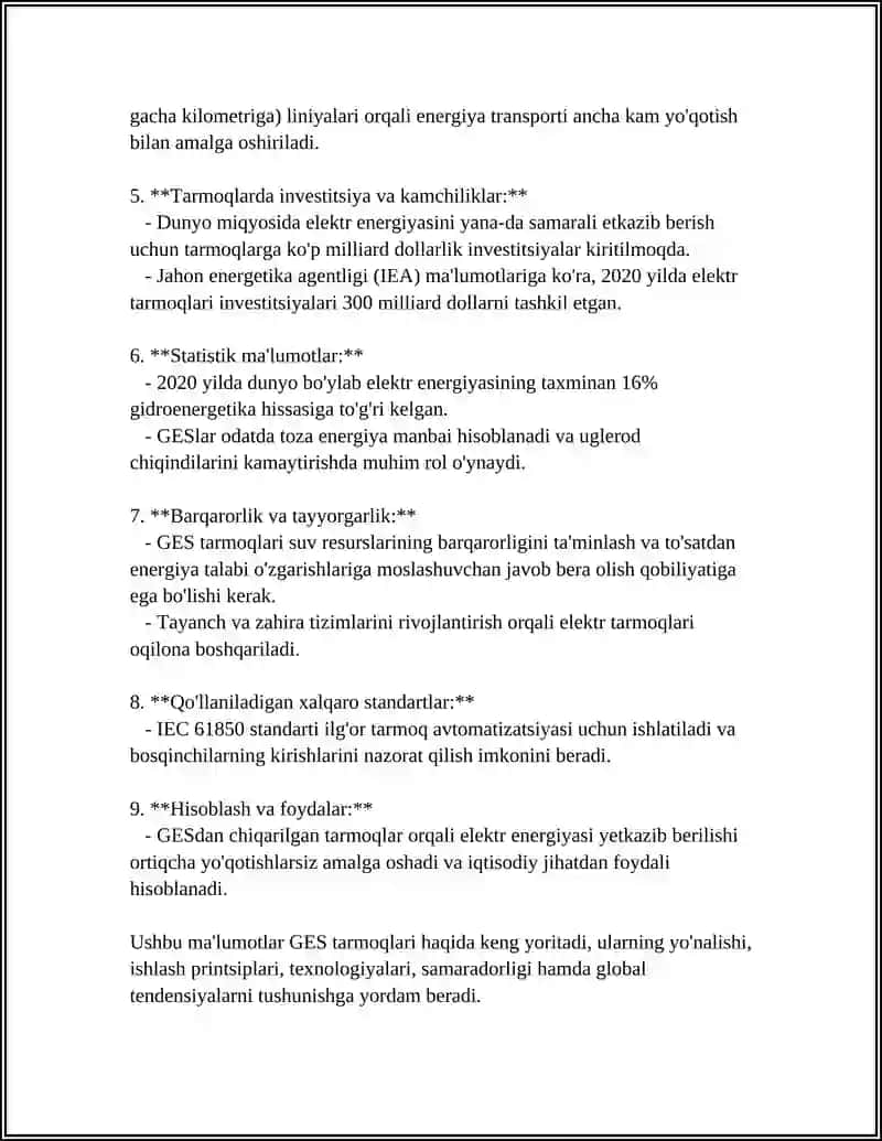 GES FAN CHIQUVCHI TARMOQLARINI HET TARMOQLARIDA ULANISH SXEMASINI O'RGANISH 4