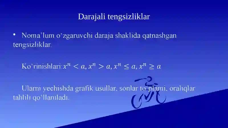DARAJA QATNASHGAN TENGSIZLIKLAR VA TENGLAMALAR 4