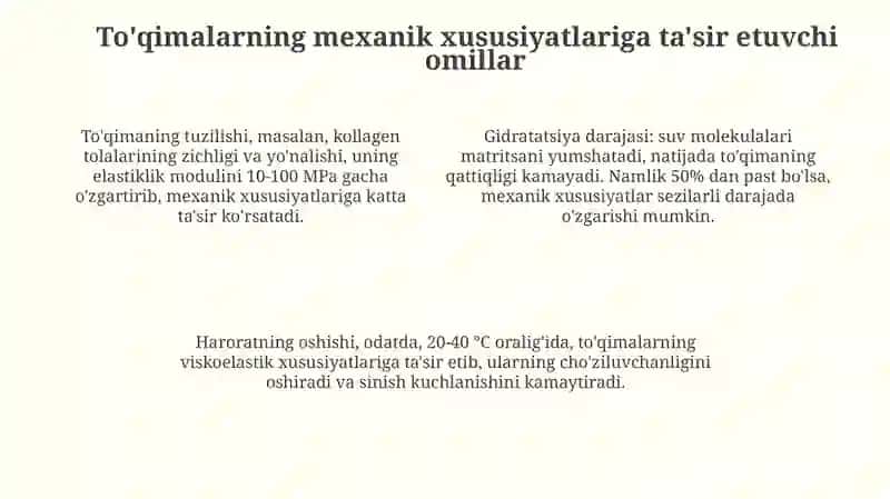 Biologik to'qimalarning mexanik xususiyatlari 4