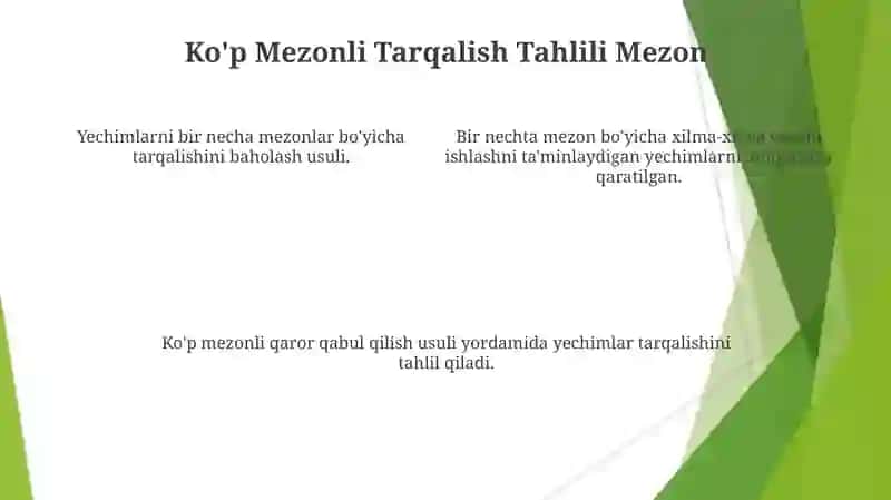 Bir omilli dispersion tahlil mezon 4