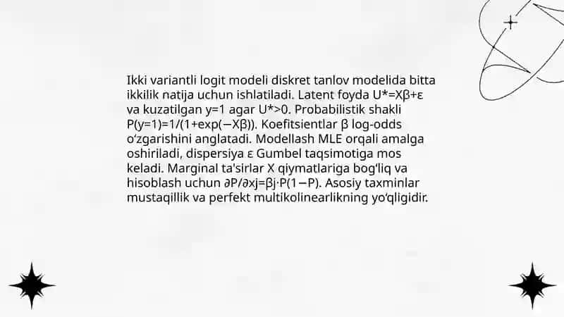Diskret tanlov modeli 4