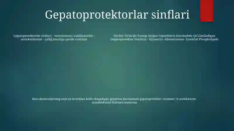 Ta'Sirida Yuzaga Kelgan Gepatitlarni Davolashda Qo'Llaniladigan Gepatoprotektor Vositalar 4