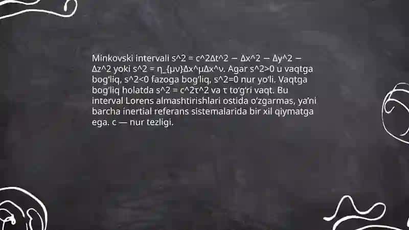 Lorens almashtirishlari va undan chiqadigan xulosalar 4