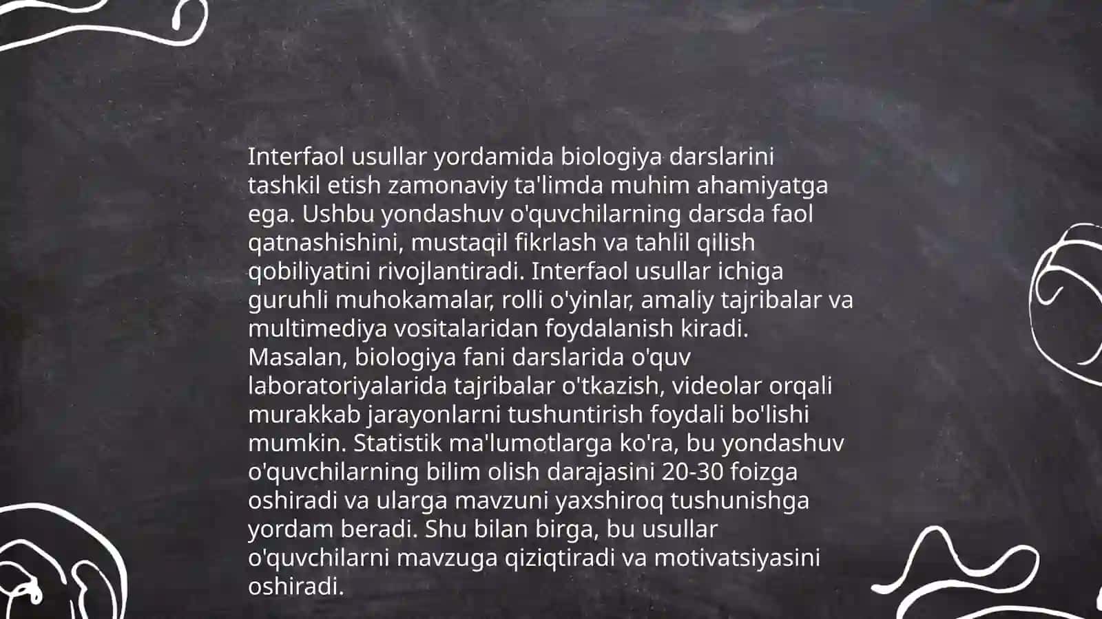 Biologiya darslarida noan'anaviy metodlarni qoʻlash metodikasi 4