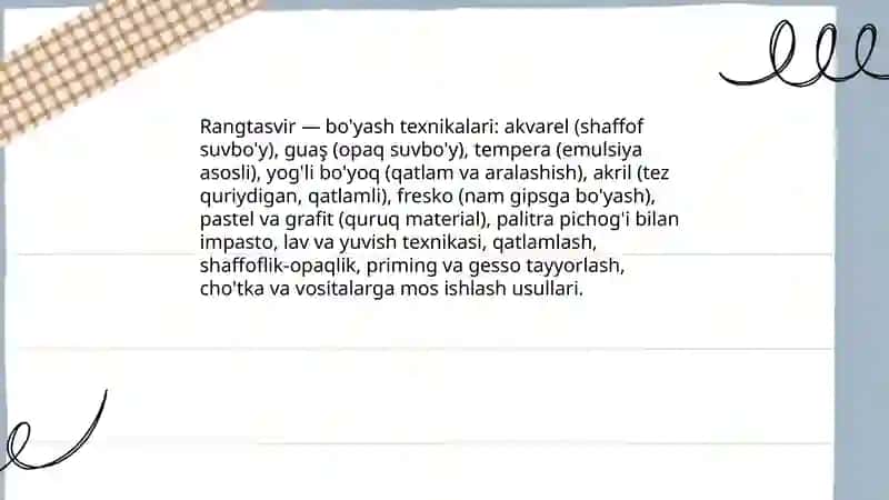 Chizmachilik (eskiz va kontur chizish) 4