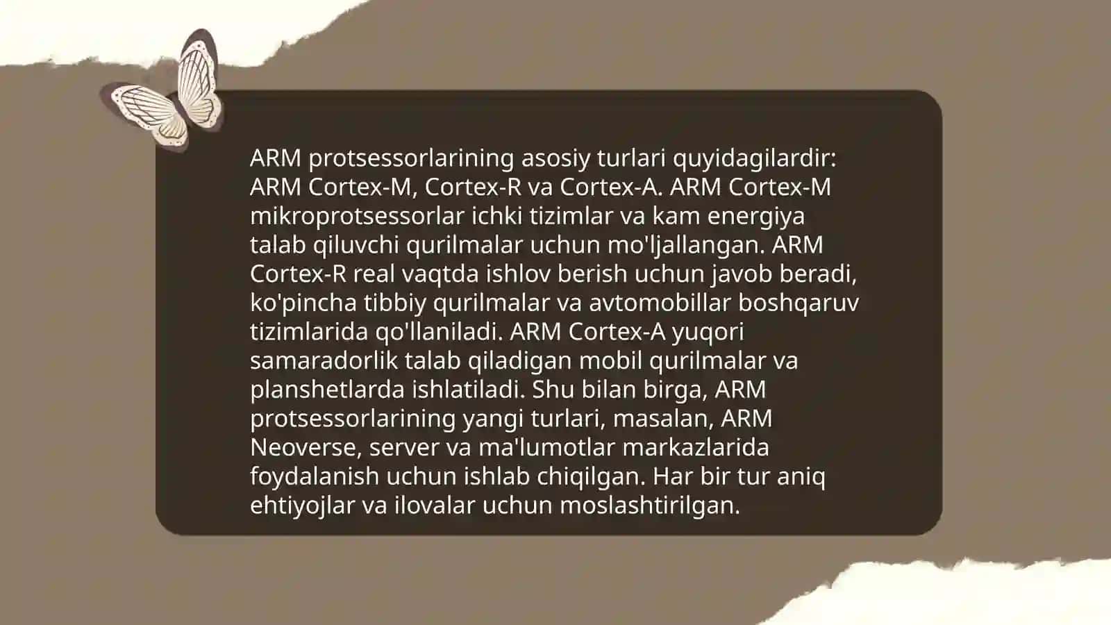 Mobil tizimlar uchun mòljallangan protsessorlar 4
