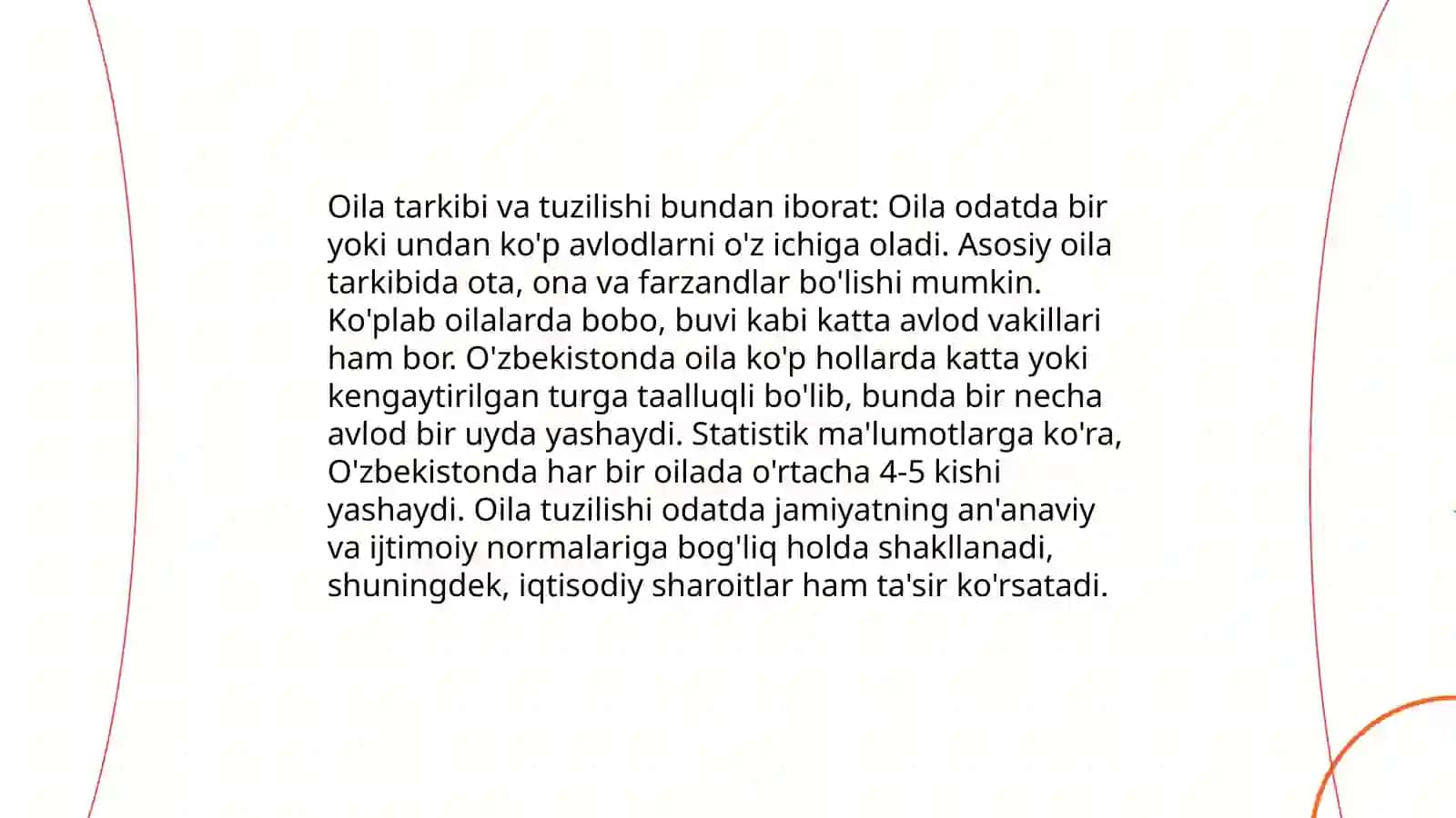Jamiyat tarkibi, shaxs va oila statistikasi 4