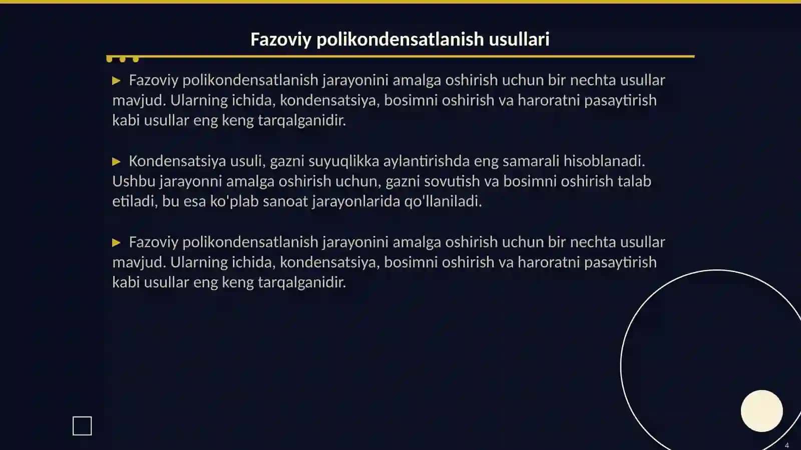 Fаzоviy pоlikоndеnsаtlаnish rеаktsiyalаri 4