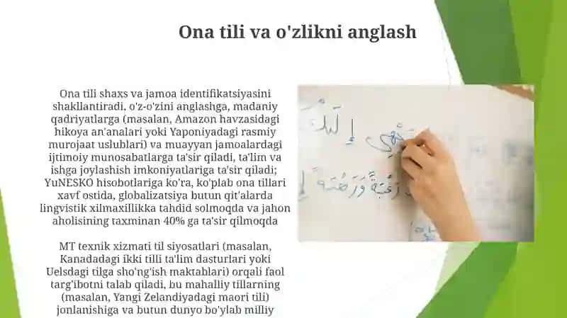 Ega mavzusi ona tili 4