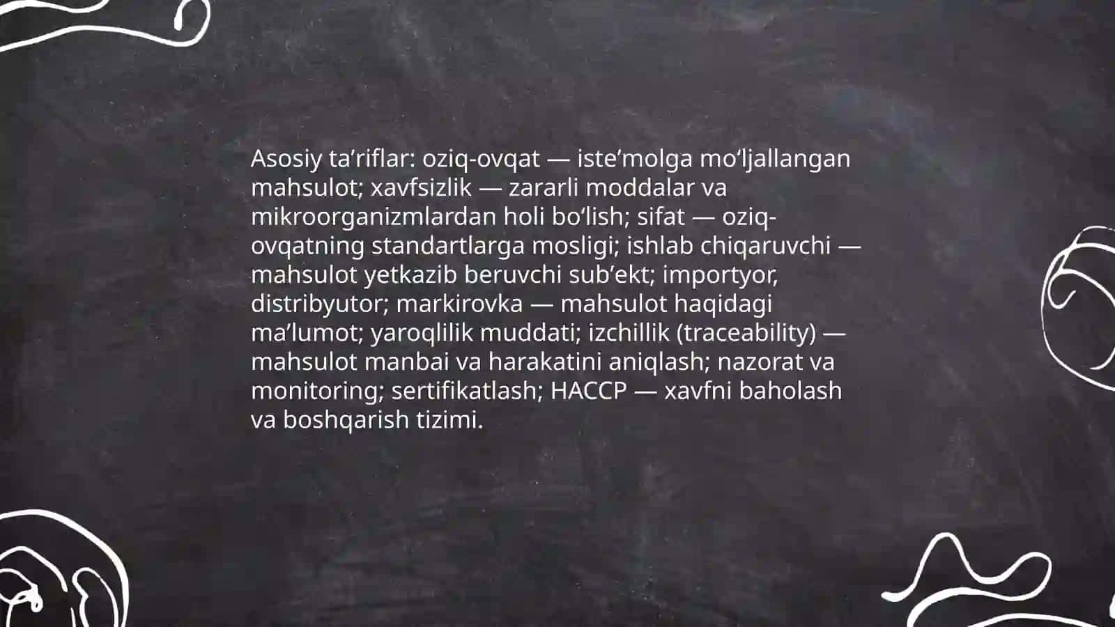 Oziq ovqat sifati va xavfsizligi tòĝrisidagi qonun 4