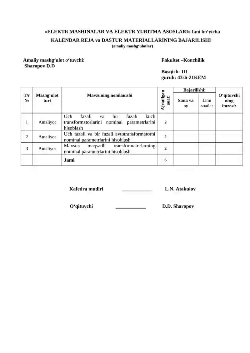 ELEKTR MASHINALAR VA ELЕKTR YURITMA ASOSLARI 4