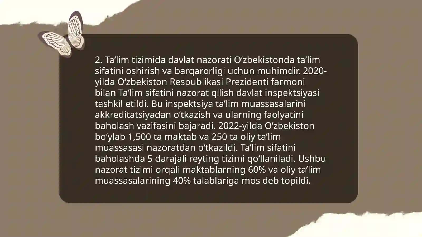 Ta'lim Sifatini Boshqarish Davlat Tizimi 4