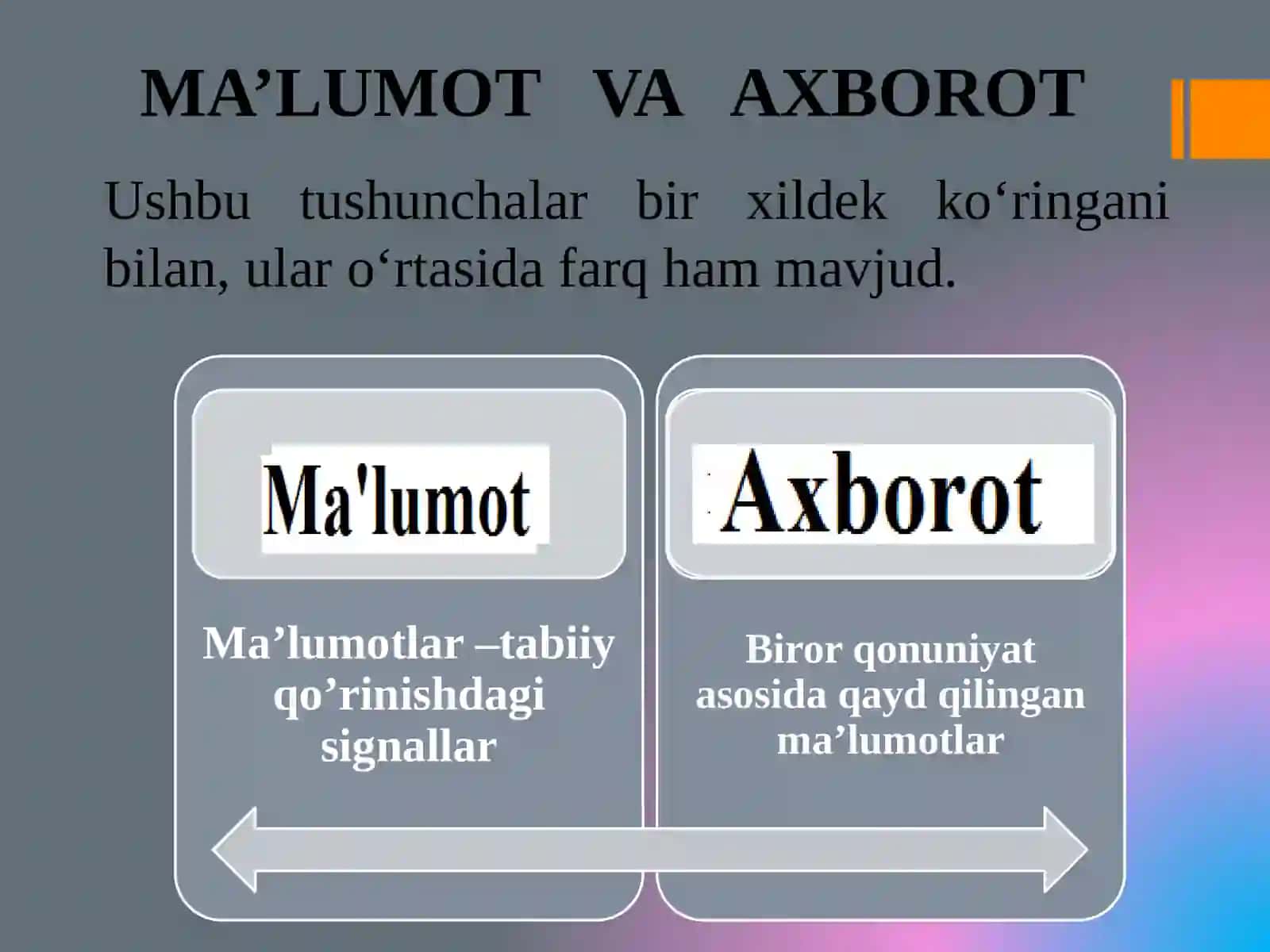 ZAMONAVIY TA’LIM TEXNOLOGIYASINING KONSEPTUAL ASOSLARI, AXBOROTTEXNALOGIYASI TUSHUNCHASI VA KLASSIFIKATSIYASI 4