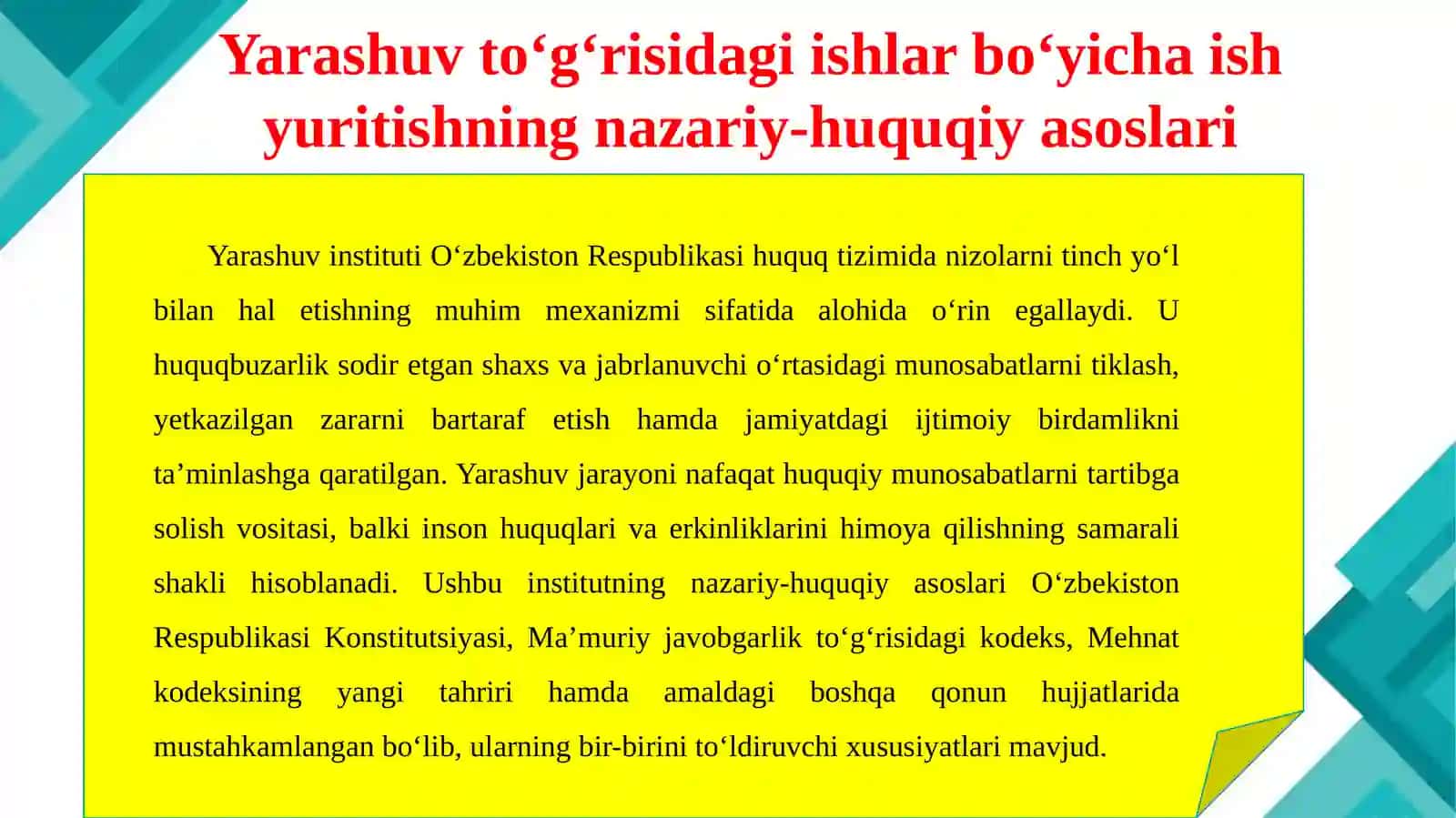 Yarashuv to’g’risidagi ishlar bo’yicha ish yuritish 4