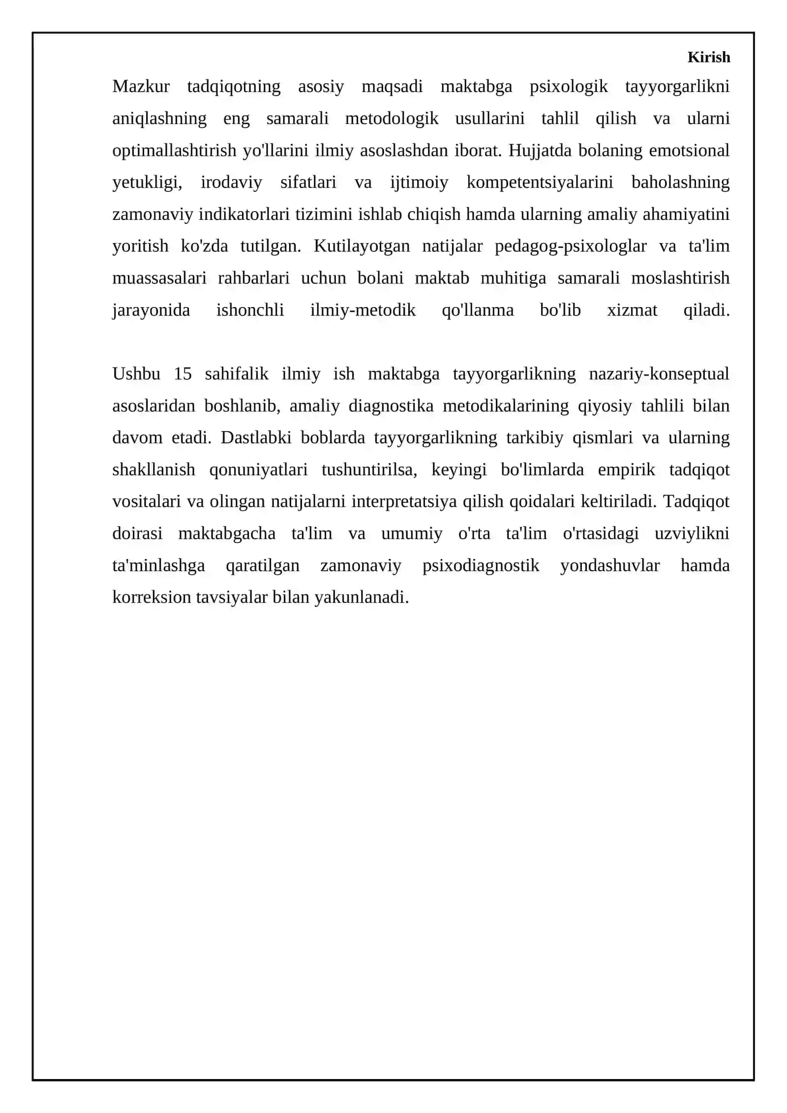 Maktabga psixologik tayyorgarlikning nazariy va metodologik asoslari 4