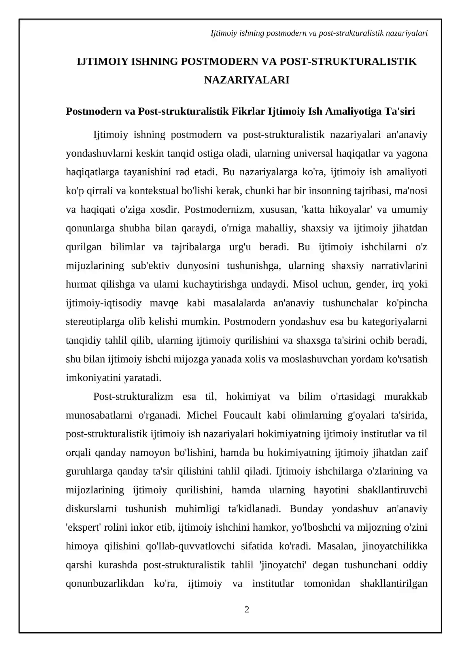 Ijtimoiy ishning asosiy nazariyalari va modellari 4