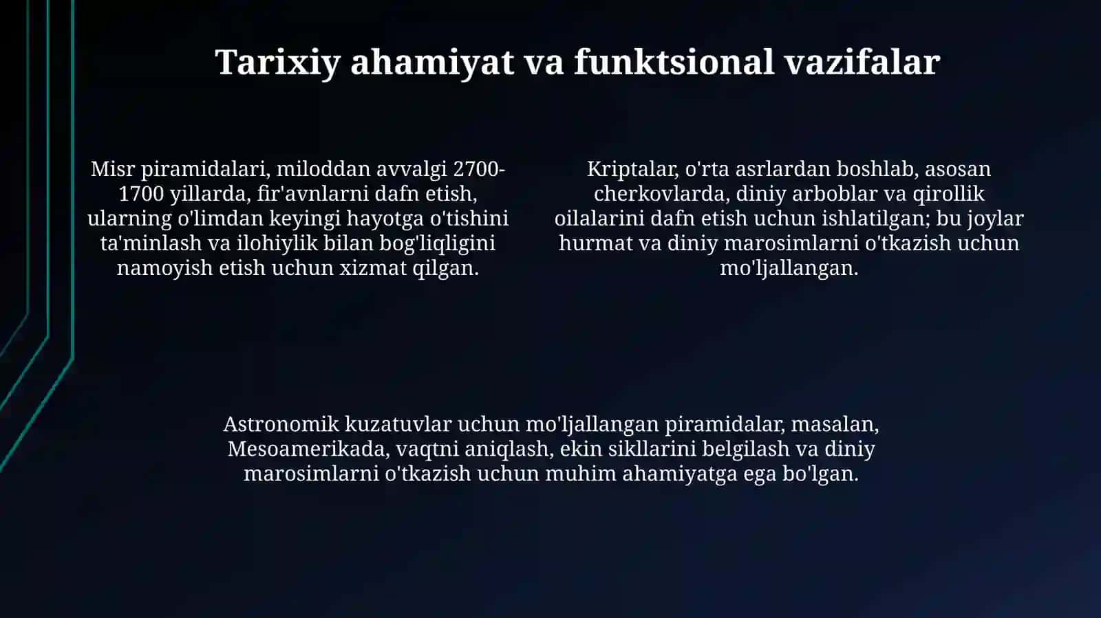 Piramidalar va Kriptalar: Ta'riflar, Turlari va Tarixiy Ahamiyati 4