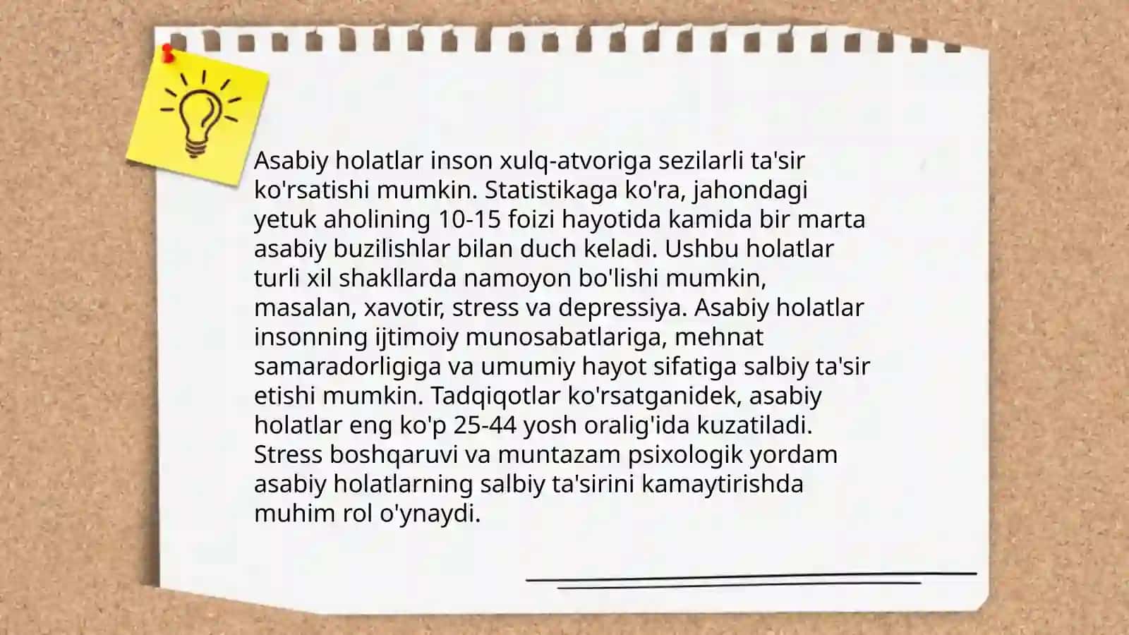 Asab Tizimi va Stress 4
