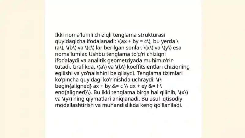 Bir nomaʼlumli chiziqli tenglamalar 4