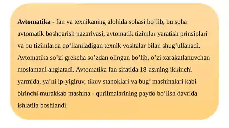 Avtomatika- fan va texnika 4